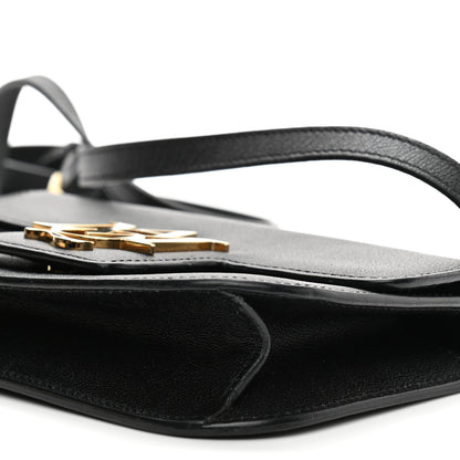 Alexander McQueen Grained Calfskin Small Insignia Flap Black 10 of 15
