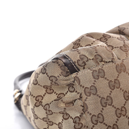 Gucci Monogram Medium D Gold Hobo Dark Brown 8 of 13