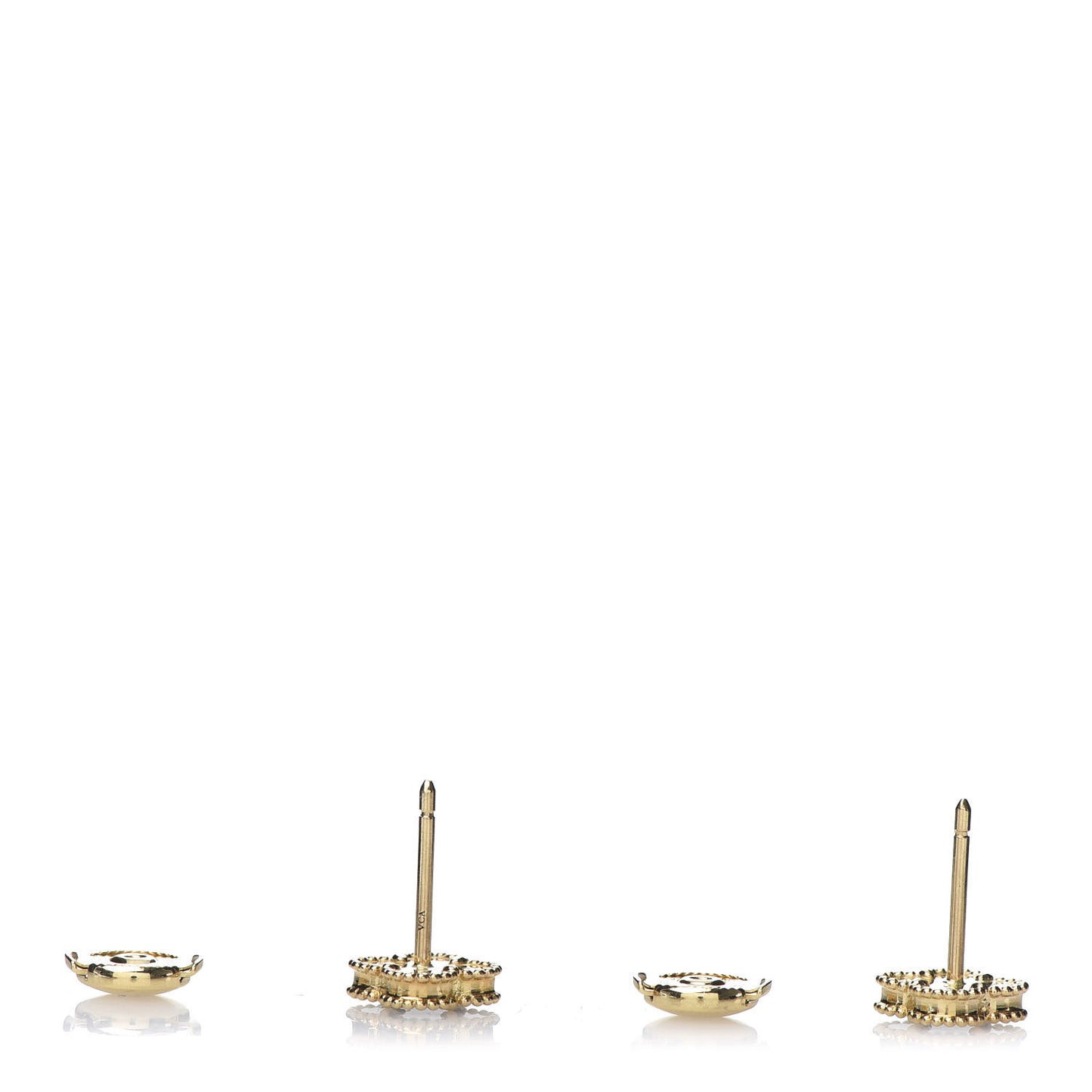 18K Yellow Gold Black Onyx Sweet Alhambra Earrings
