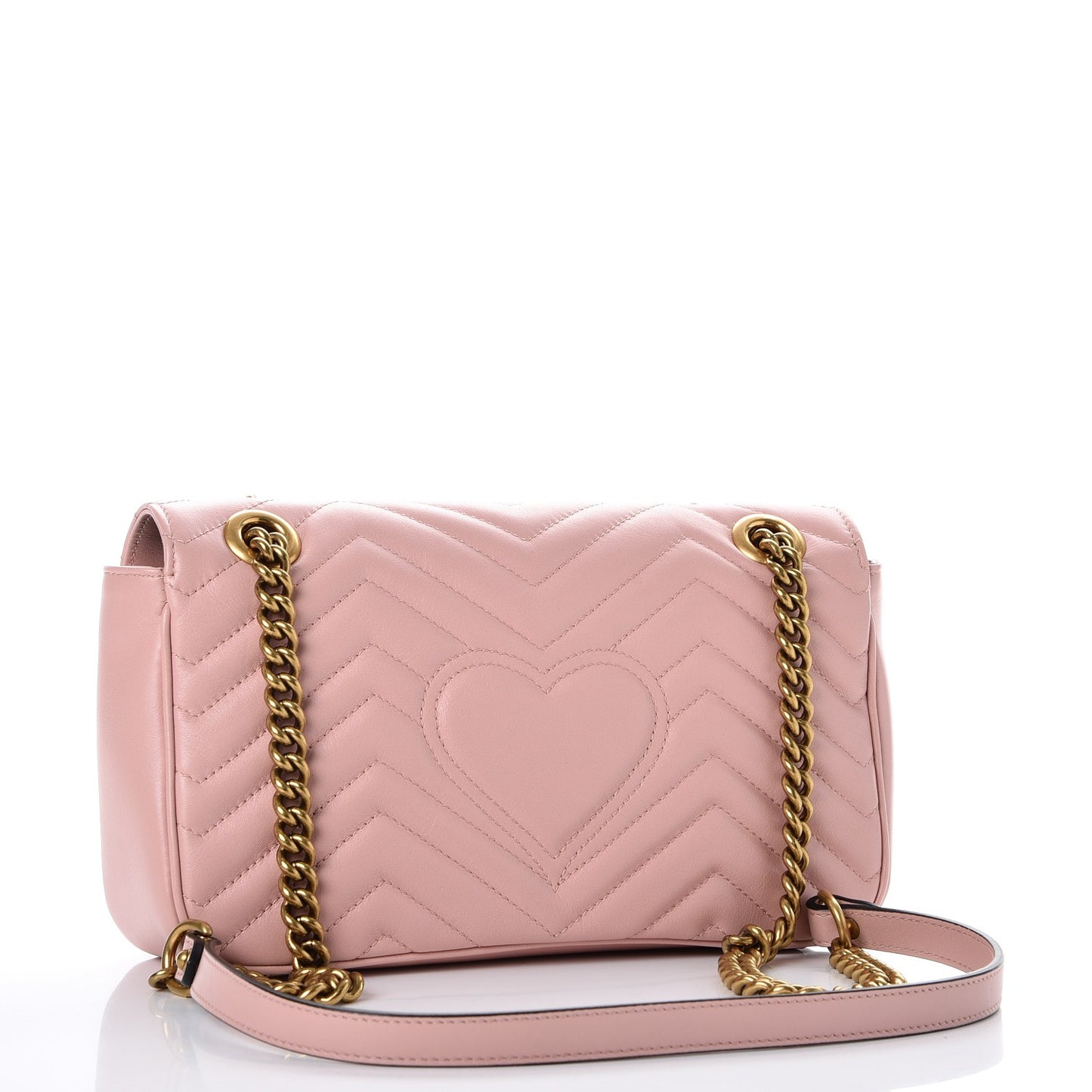 Calfskin Matelasse Small GG Marmont Shoulder Bag Perfect Pink