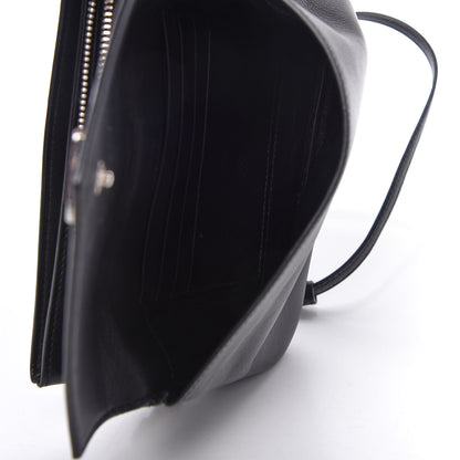 Saint Laurent Calfskin Monogram Tri Pocket Crossbody Bag Black 5 of 11