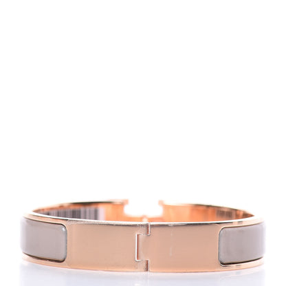 Hermes Enamel Narrow Clic Clac H Bracelet PM Marron Glace 3 of 6