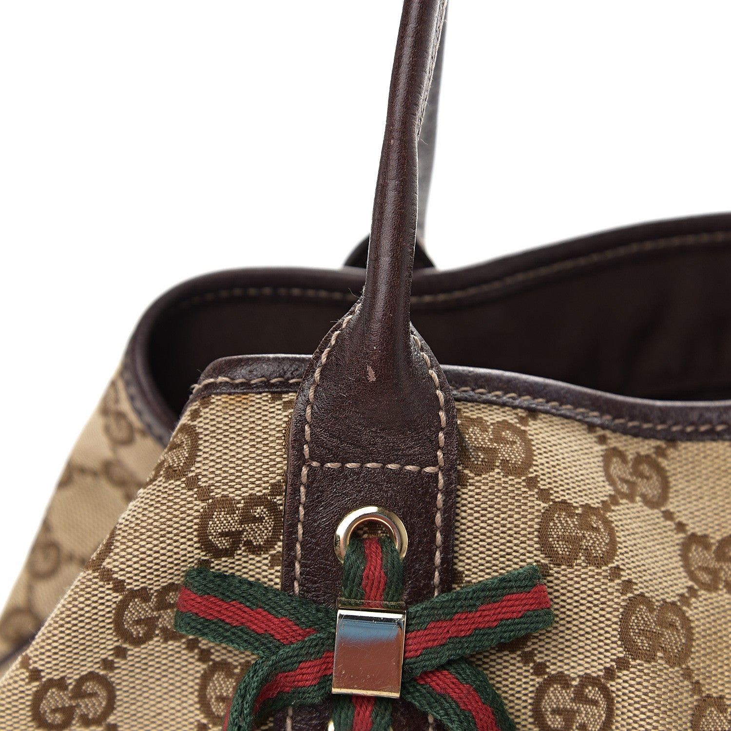 Gucci Monogram Medium Princy Tote Dark Brown 7 of 13