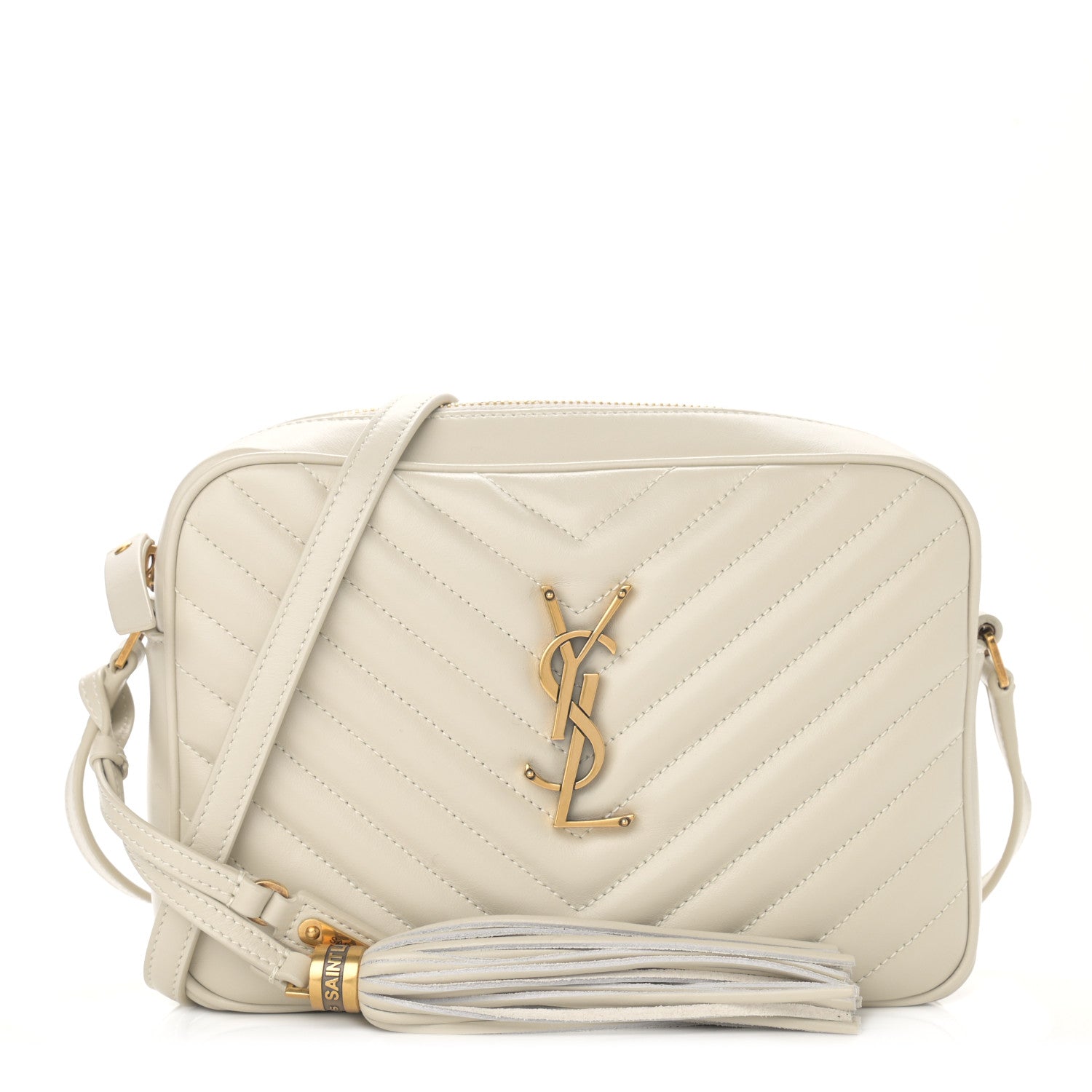 Saint Laurent Calfskin Matelasse Monogram Lou Camera Bag Crema Soft 1 of 11