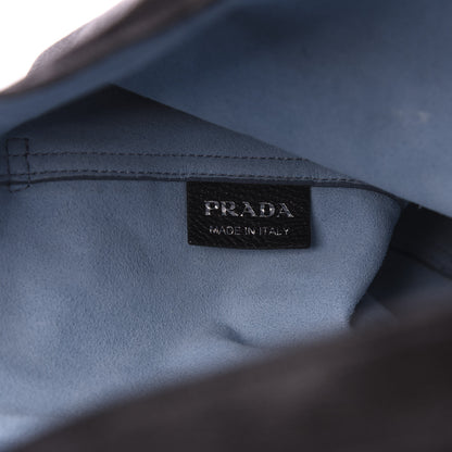 Prada Glace Calf Etiquette Shoulder Tote Black Astrale 9 of 11