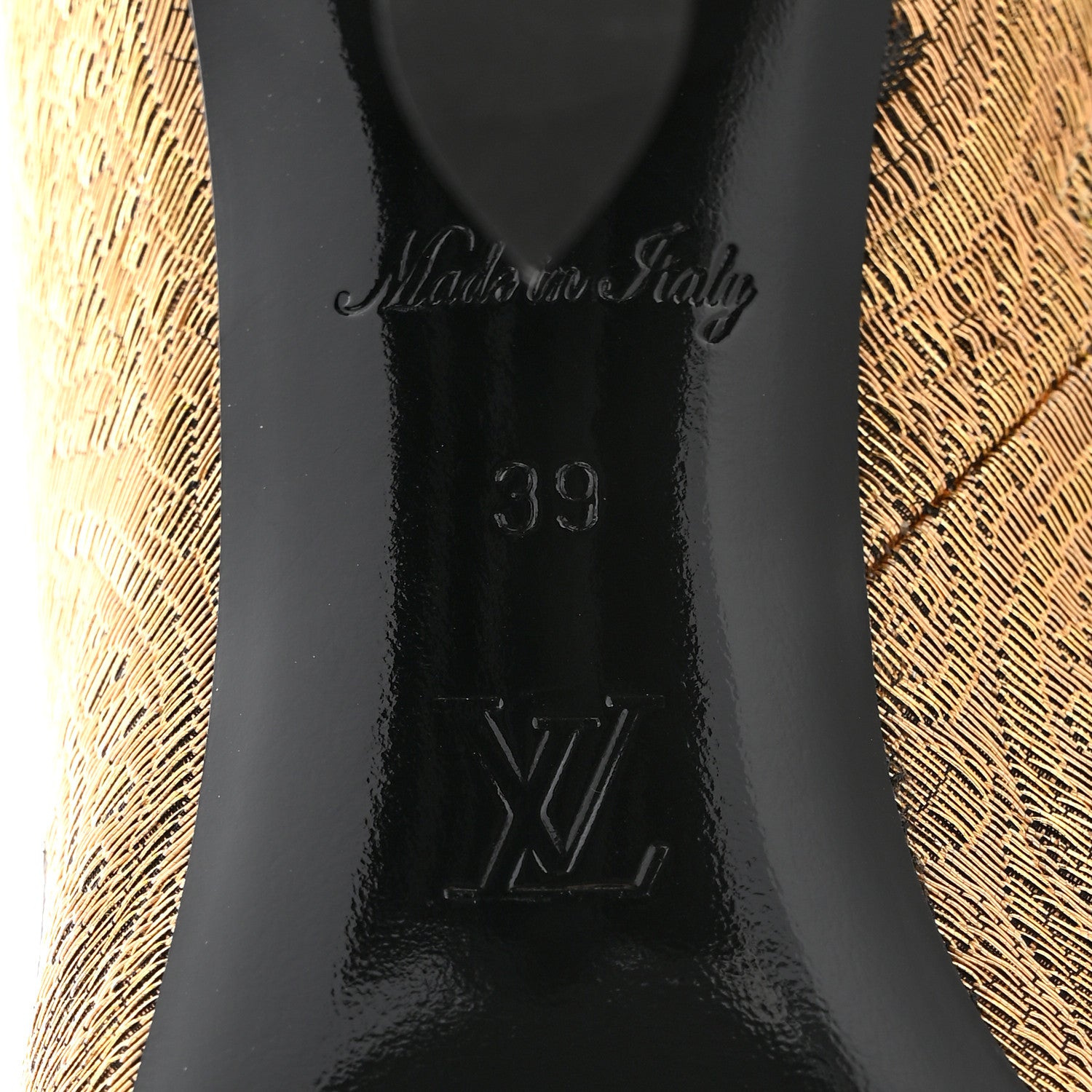 Louis Vuitton Jacquard Silhouette Ankle Boots 39 Gold Black 6 of 9