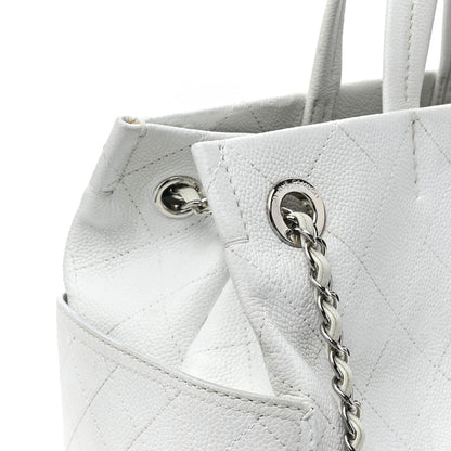 Chanel Grained Calfskin CC Pocket Tote White 10 of 17