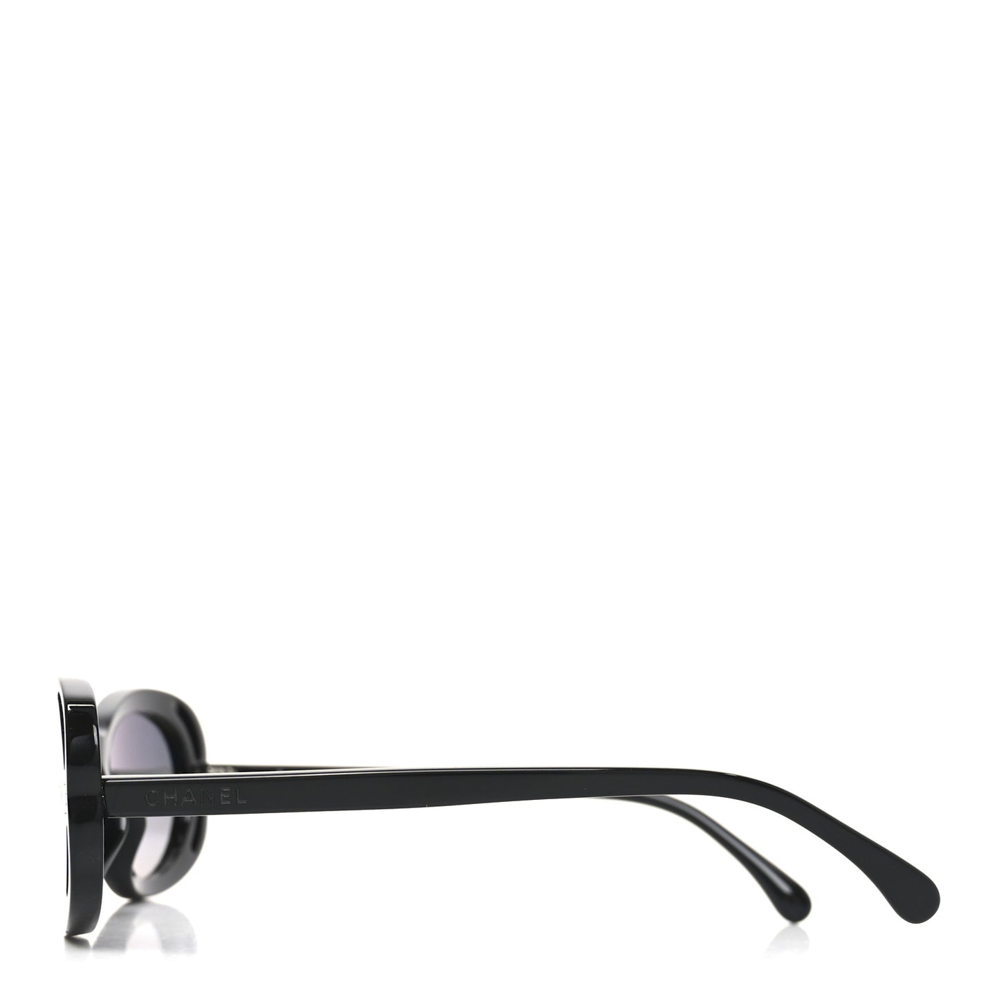 Acetate Oval Sunglasses 71571A Black