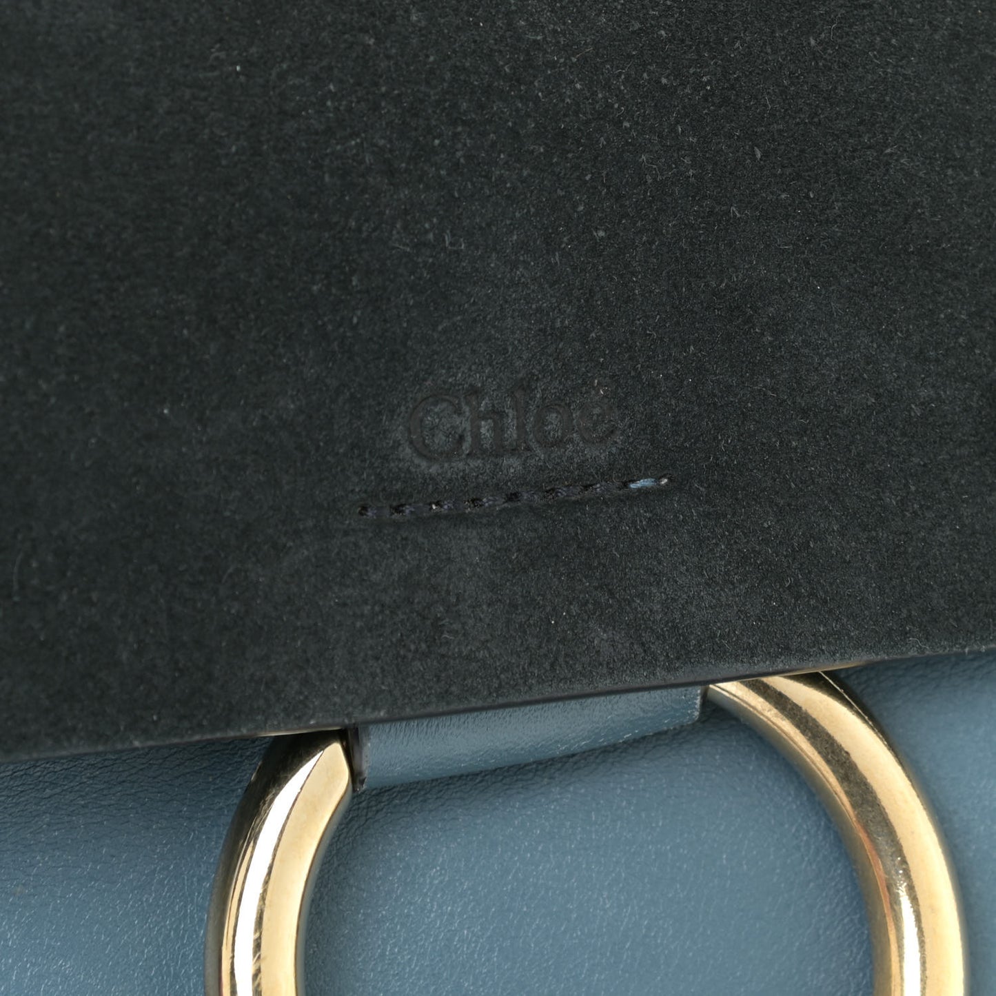 Suede Calfskin Small Faye Shoulder Bag Summer Blue Intense Green
