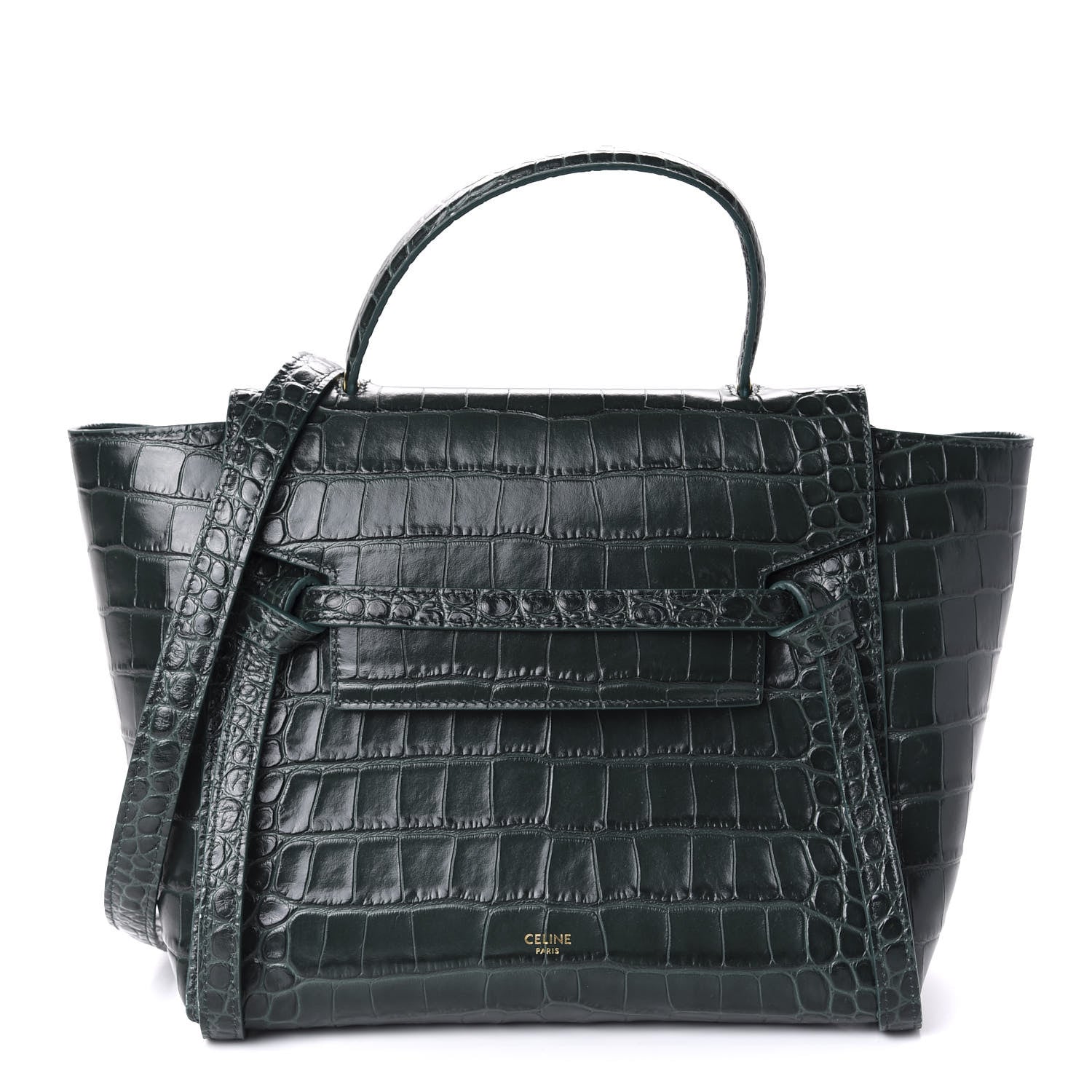 Celine Calfskin Crocodile Embossed Micro Belt Bag Amazone 1 of 9
