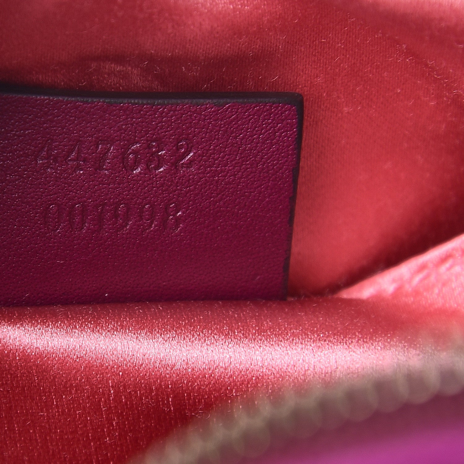 Gucci Velvet Matelasse Small GG Marmont Chain Shoulder Bag Fuchsia Violet Cyclamen 7 of 11