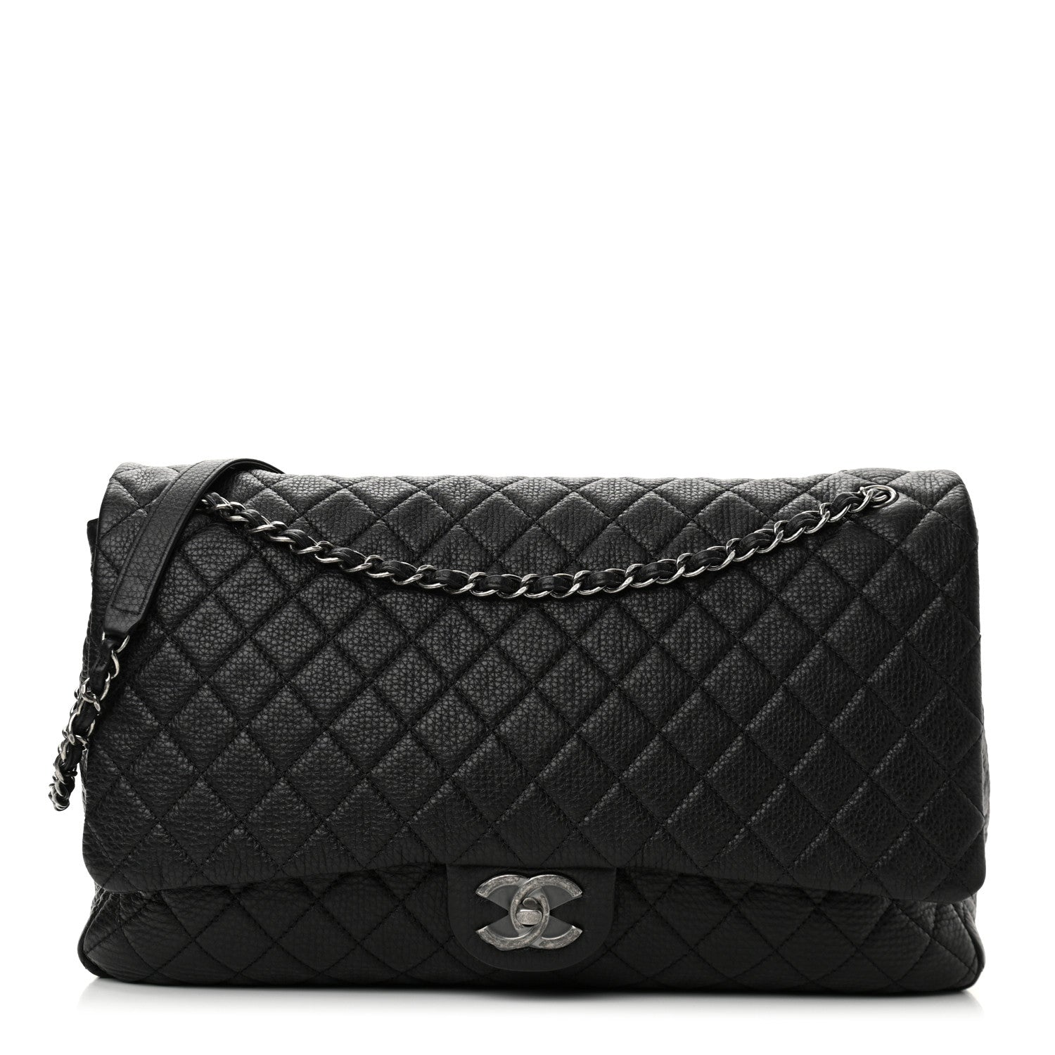 Chanel Calfskin Quilted XXL Travel Flap Bag Black 1 of 11