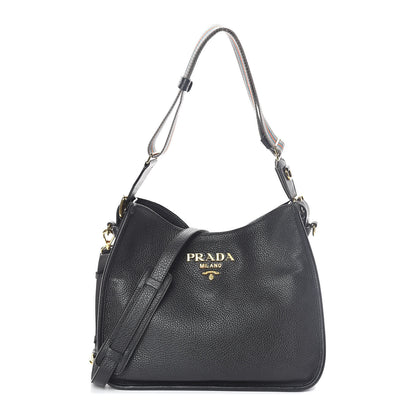 Prada Vitello Daino Hobo Black 1 of 10