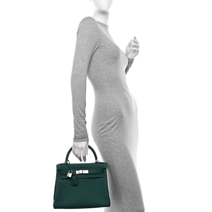 Hermes Togo Kelly Retourne 28 Malachite 3 of 11