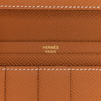 Hermes Epsom Bearn Gusset Wallet Gold 6 of 8