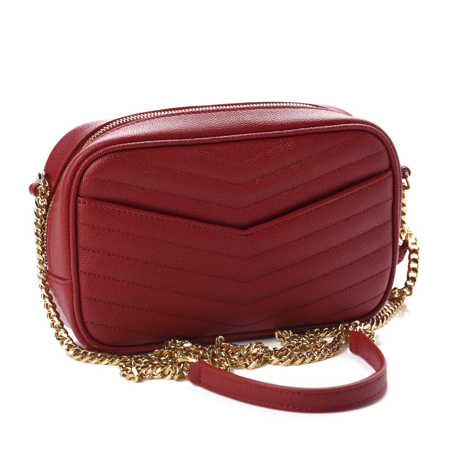 Grain De Poudre Matelasse Monogram Mini Lou Camera Bag Eros Red