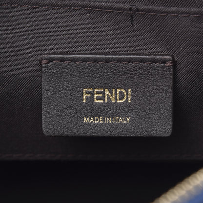 Fendi Glazed Fabric Vitello Century F is Fendi FF 1974 Stamp Patch Camera Case Mogano Panna Iris 6 of 10