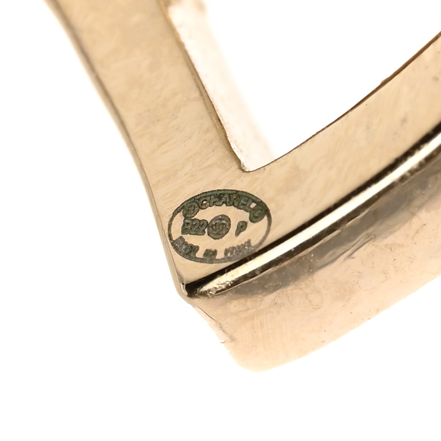 Metal CC Heart Coco In Love Earrings Gold