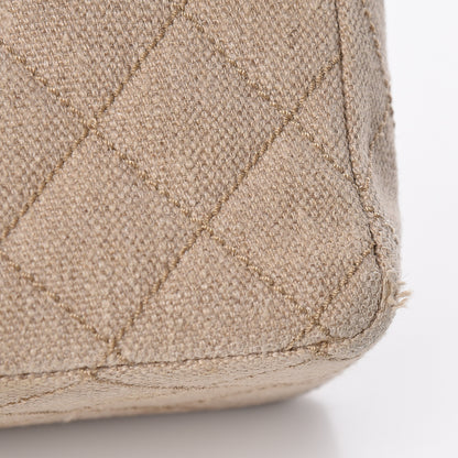 Chanel Toile Jumbo Single Flap Beige 12 of 13