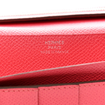 Hermes Epsom Bearn Gusset Wallet Rose Azalee 6 of 10