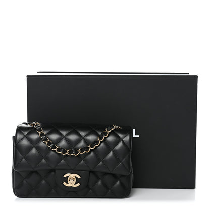 Chanel Lambskin Quilted Mini Rectangular Flap Black 12 of 12