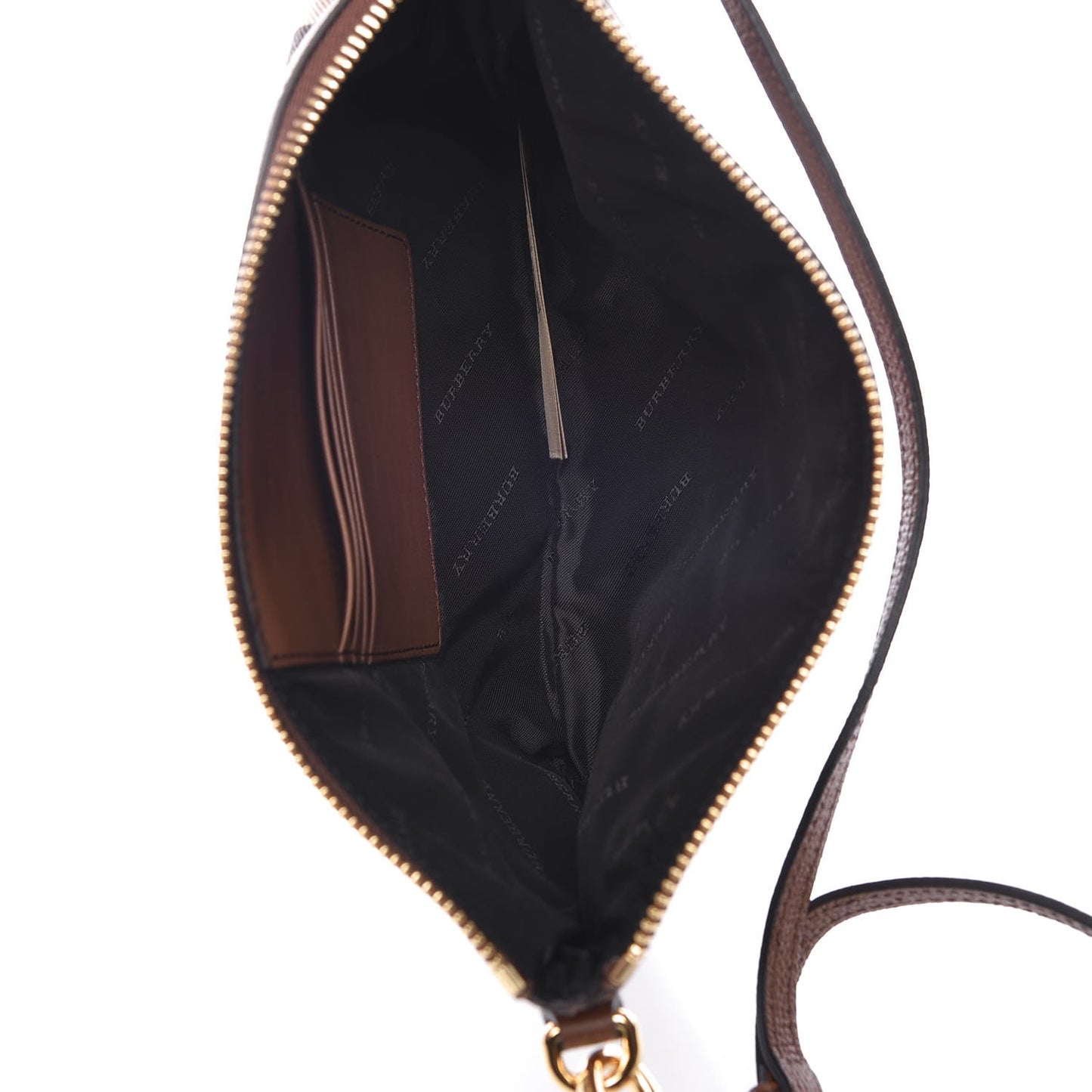 House Check Derby Peyton Crossbody Clutch Bag Tan