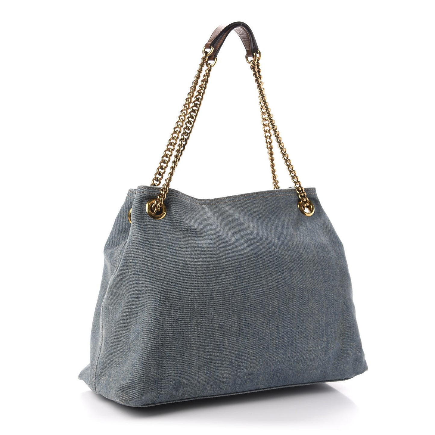 Denim Medium Soho Chain Shoulder Bag Blue