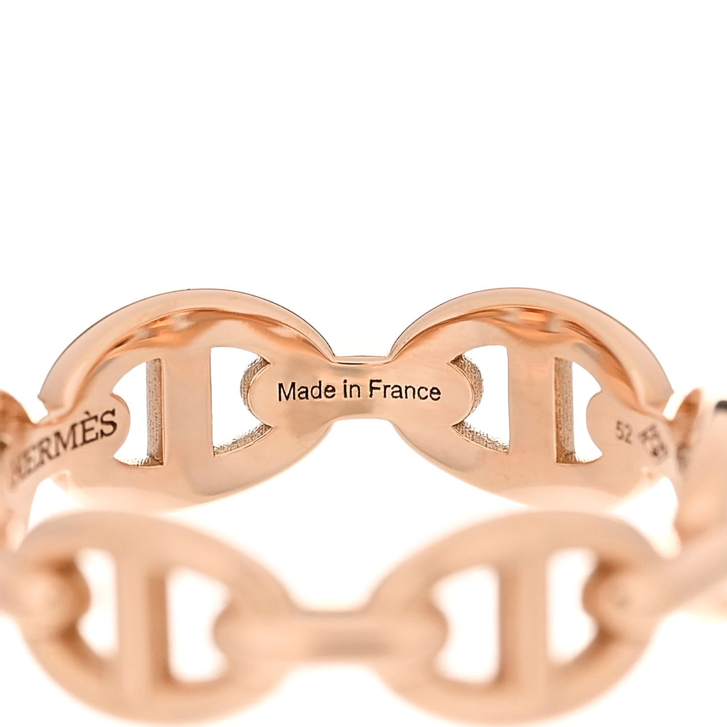 18K Rose Gold PM Chaine d'Ancre Enchainee Ring 52 6