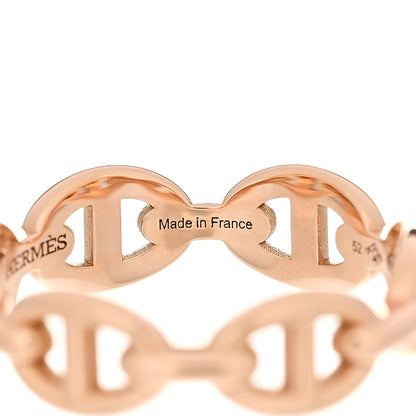 Hermes 18K Rose Gold PM Chaine d'Ancre Enchainee Ring 52 6 5 of 7