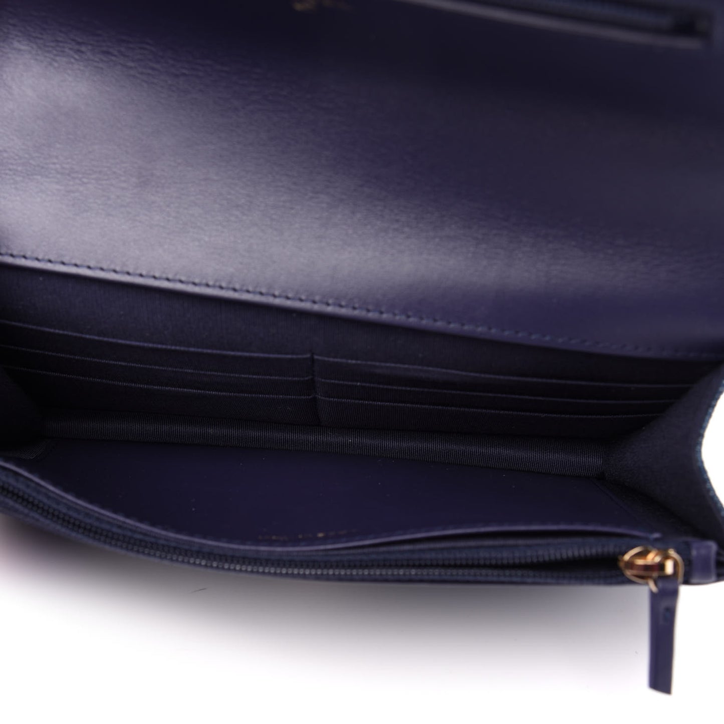 Denim Quilted 19 Wallet On Chain WOC Blue
