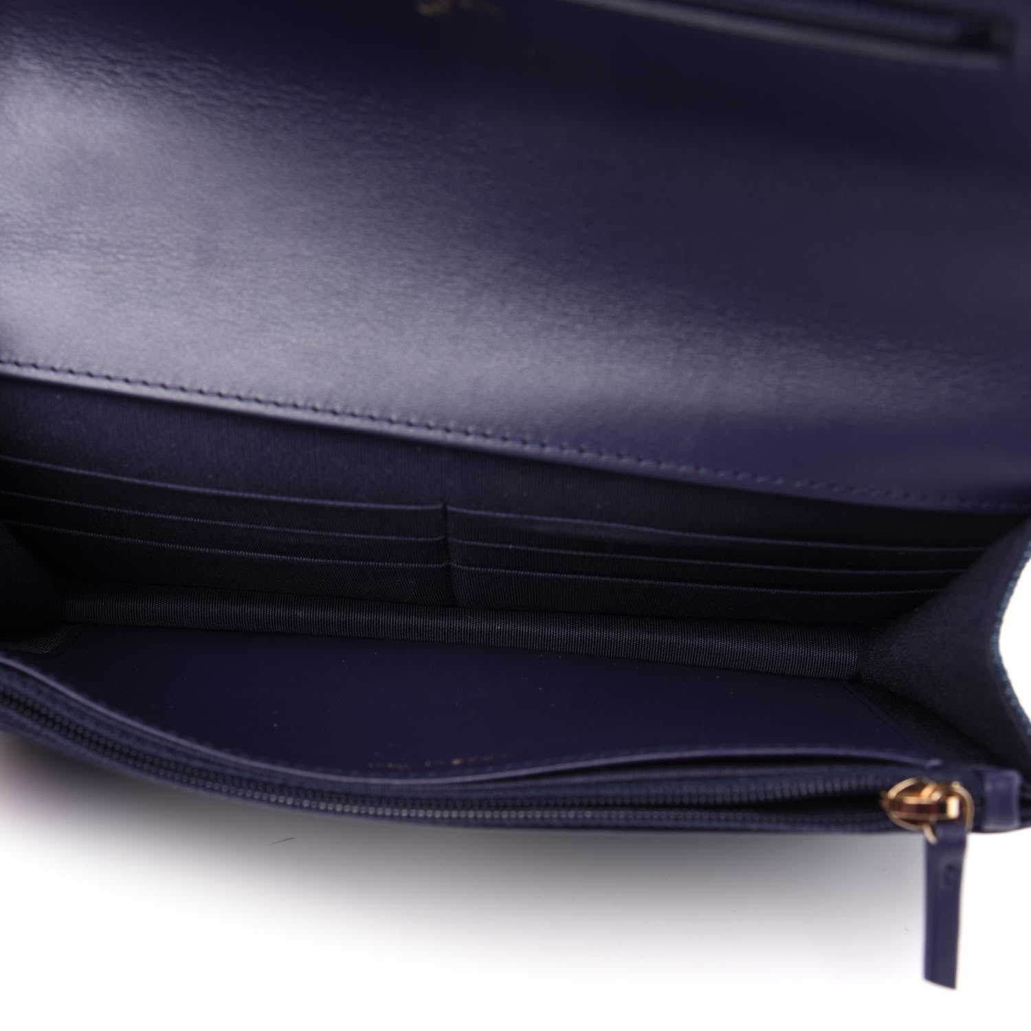 Chanel Denim Quilted 19 Wallet On Chain WOC Blue 5 of 12