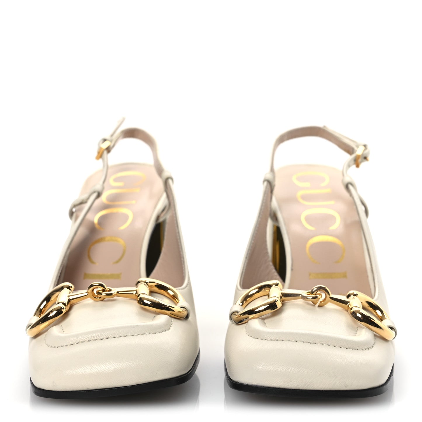 Malaga Kid Horsebit 75mm Slingback Pumps 36 Mystic White