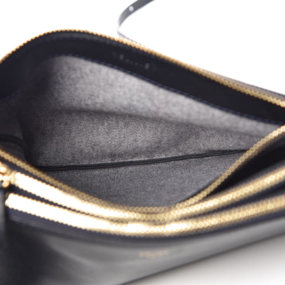Celine Lambskin Small Trio Crossbody Bag Navy Blue 5 of 13