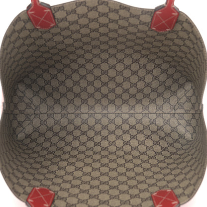 Gucci GG Supreme Medium Reversible Tote Beige Red 9 of 19