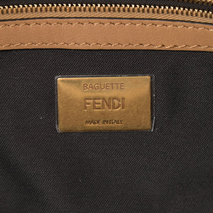 Fendi Shearling Vitello Dolce Macro FF 1974 Baguette White Ice Cuoio Miele Scuro 6 of 10