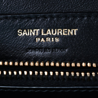 Saint Laurent Calfskin Y Quilted Monogram Small Loulou Chain Satchel Black 5 of 8