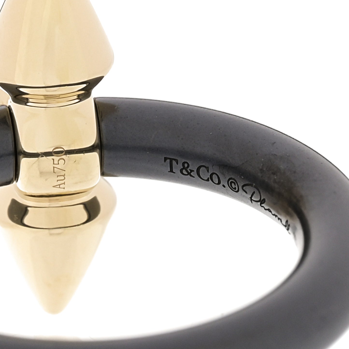 X PHARRELL 18K Yellow Gold Titanium Diamond Tiffany Titan Ring 54 7