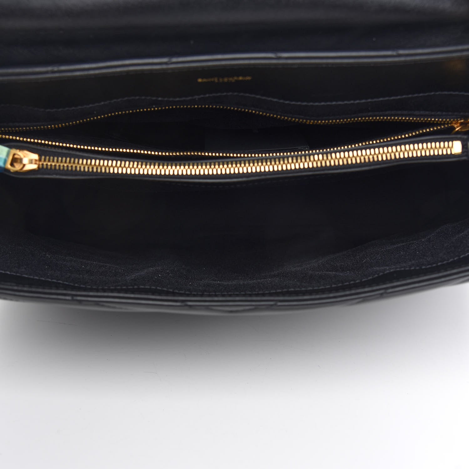 Saint Laurent Calfskin Y Quilted Monogram Large Loulou Chain Satchel Black 5 of 10