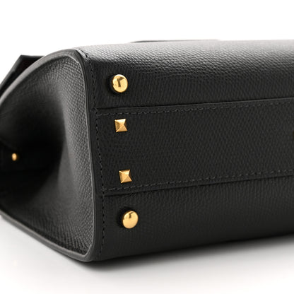 Valentino Garavani Grainy Calfskin Small VSling Top Handle Bag Black 9 of 11