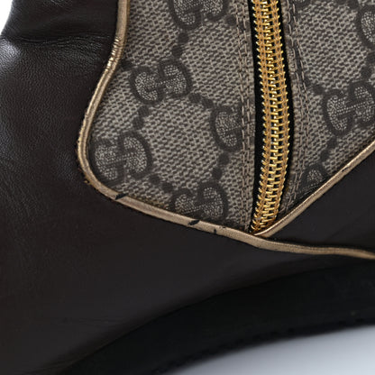 Gucci GG Plus Monogram Rabbit Fur Boots 39 Dark Brown 11 of 25