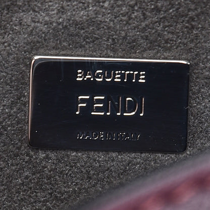 Fendi Vitello Dolce Crystal Flowerland Bi-Color Micro Double Baguette Bordeaux Soap 6 of 6