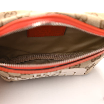 Gucci X THE NORTH FACE Monogram Textured Dollar Calfskin Embroidered Belt Bag Beige Ebony Mystic White Deep Orange 5 of 12