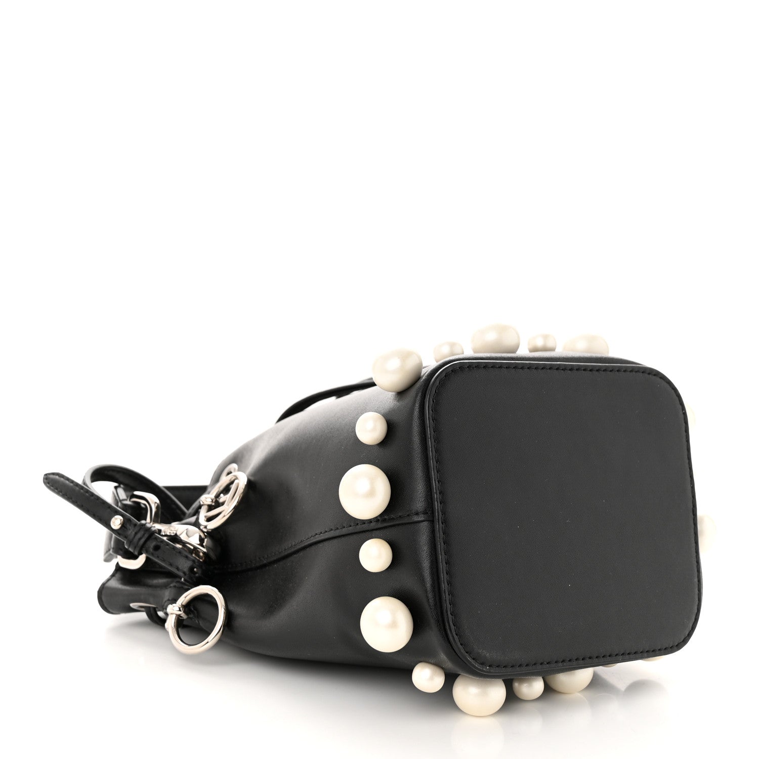 Fendi Vitello Liberty Pearl F is Fendi Mini Mon Tresor Bucket Bag Black 4 of 11