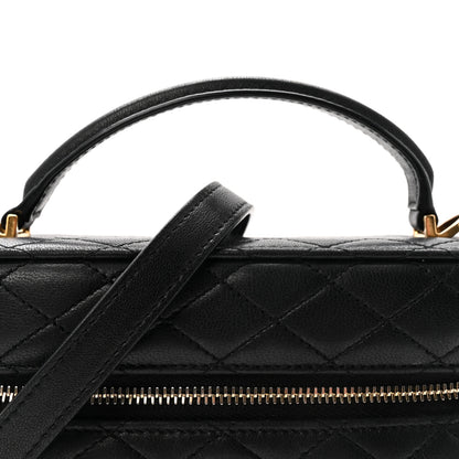 Saint Laurent Lambskin Quilted Mini Gaby Vanity Case Black 7 of 9
