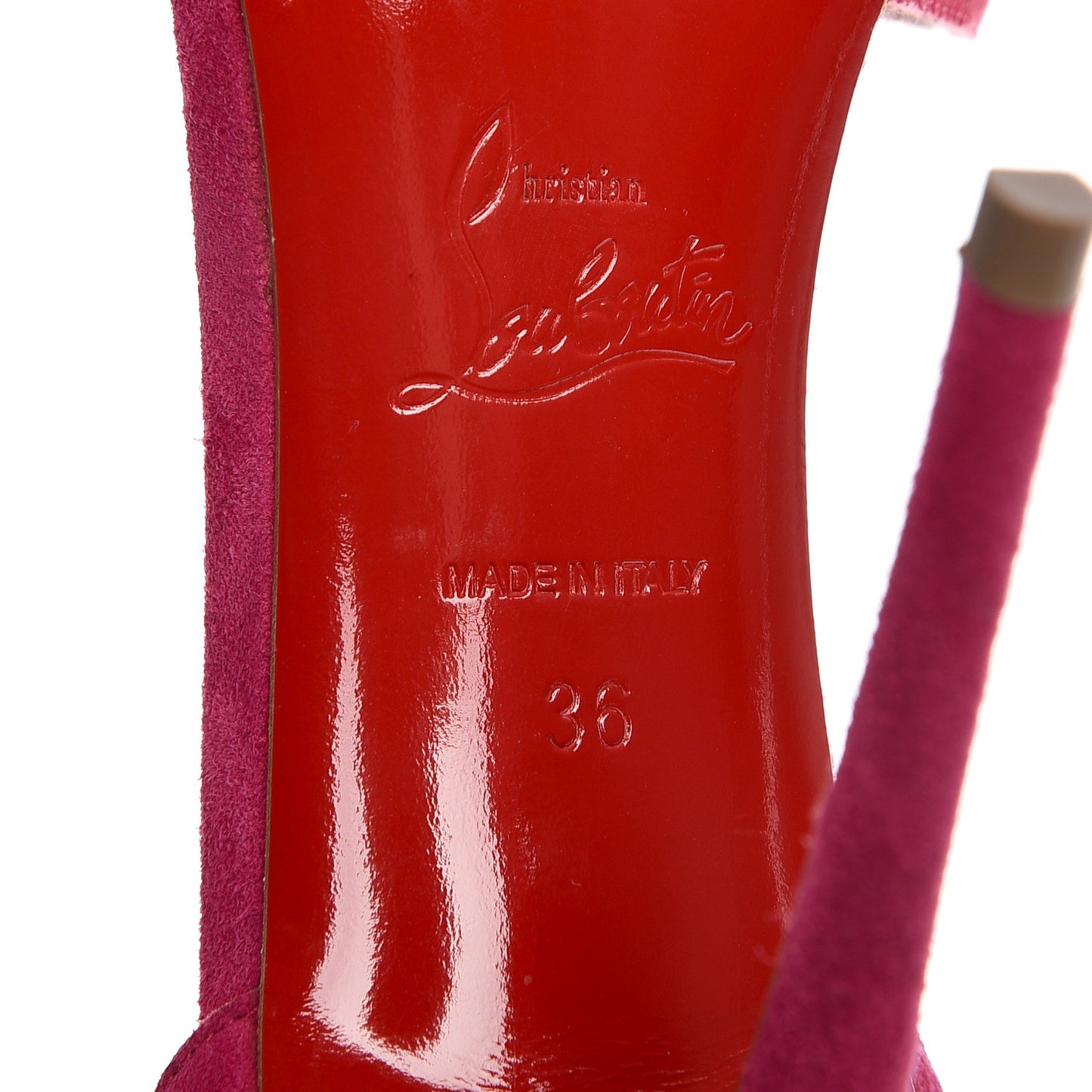 Grosgrain Suede Christeriva 100 Sandals 36 Rosa