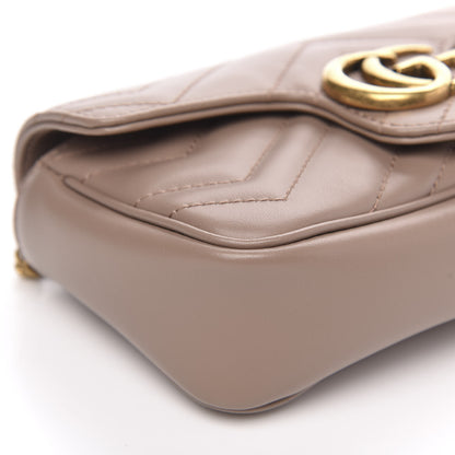 Gucci Calfskin Matelasse Super Mini GG Marmont Shoulder Bag Porcelain Rose 9 of 10
