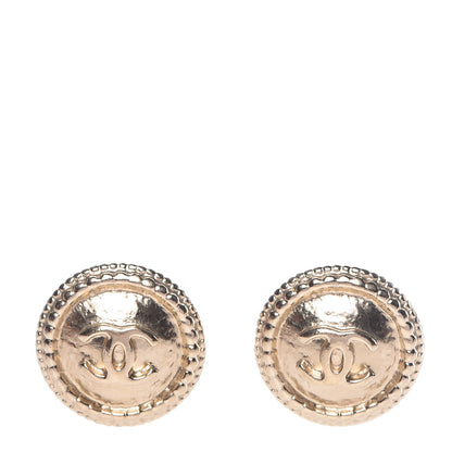 Chanel CC Button Earrings Gold 1 of 4
