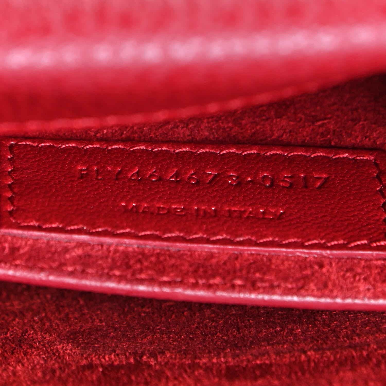 Saint Laurent Grained Calfskin Medium Monogram Sunset Satchel Red 7 of 9