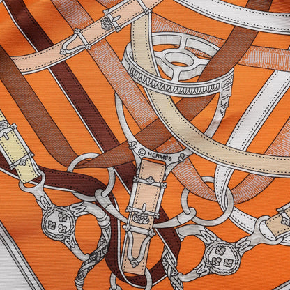 Hermes Silk Cavalcadour Pocket Square 6 of 7