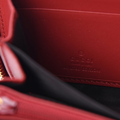 Gucci GG Supreme Monogram Bosco Patch Zip Around Wallet Beige Malva Hibiscus Red 5 of 7